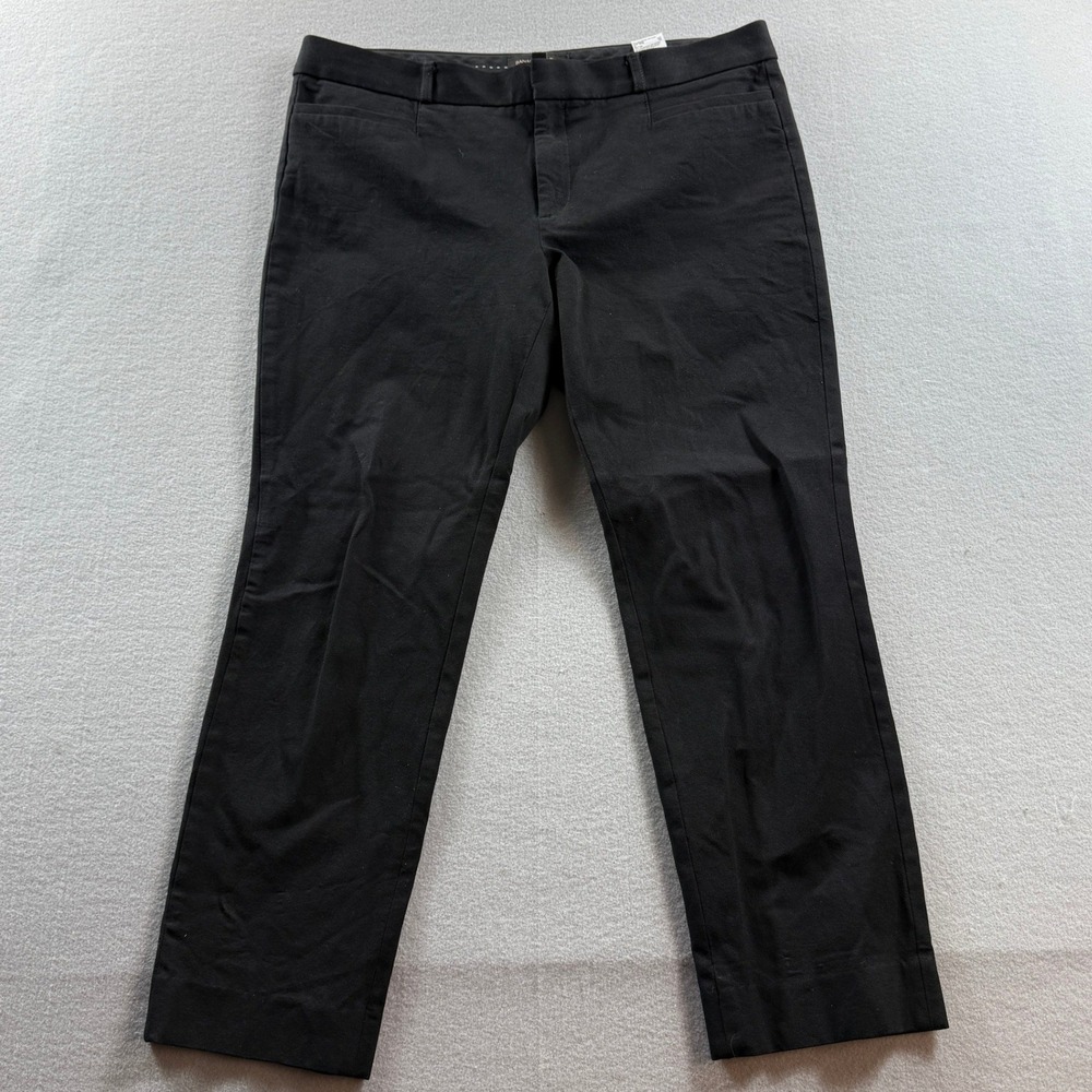 Banana Republic Sloan Pants Womens 12 Black Slim Ankle Stretch 34x25